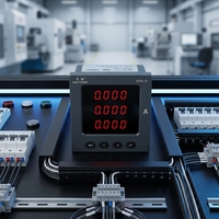 Ampèremètre numérique triphasé EASTSONG ES96-I3, précision de classe 0,5, RS485 Modbus, protection IP65, courant maximal 6A, compteur à panneau LED