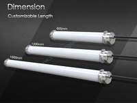 IP69K IK10 Étanche 20W 40W 60W LED Tri-Proof Lumière en 2ft 4ft 5ft Tailles pour les fermes avicoles