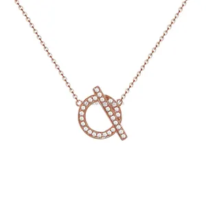 Classic Design 1000s 18K Pure Gold Diamond Stone Pendant Necklace Jewelry