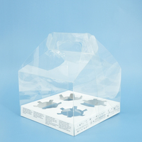 Boîte à cupcakes transparente avec insert, emballage pour pâtisserie, boîte de présentation pour muffins et gâteaux