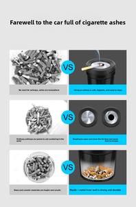 Cendrier rotatif Dericsson, nouveau design, pour voiture et bureau, double usage, sans fumée, boîte de rangement pour cendres - Product Image 4