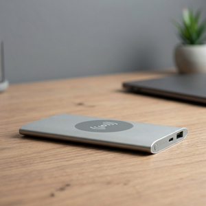 Power Bank Senza Marca ad Alta Capacità 4000mAh Wireless Type C in Lega di Alluminio con Display LED e Uscita 5W Modello 124384-3 Riciclato - Product Image 2