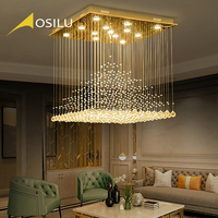 Candelabro de cristal dorado personalizado para hoteles, restaurantes, hogares, lámpara colgante moderna, cristal de cobre para decoraciones de boda, casa