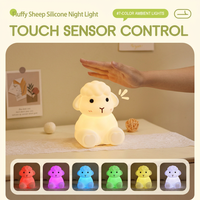 Nouvelle lampe de chevet pour chambre de bébé, petite lampe de table en silicone, veilleuse à capteur tactile, rechargeable par USB, changeant de couleur, lampe d'ambiance pour chevet