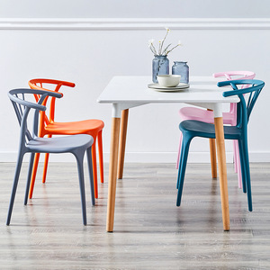Sedia in Plastica Impilabile da Esterno Senza Braccioli, Prezzo di Fabbrica, <span class=keywords><strong>Sedie</strong></span> da Pranzo Nordiche Colorate - Product Image 3