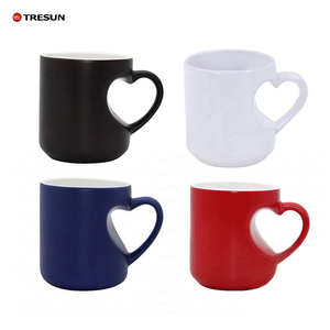 Tazas Mágicas de Cerámica Personalizadas de 11 oz con Cambio de Color por Sublimación, Asa en Forma de Corazón, Transferencia de Calor para Tazas de Café, Regalos - Product Image 1
