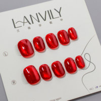 Uñas postizas RONIKI de primera calidad, hechas a mano, con forma de almendra cuadrada, diseño personalizado, de fácil aplicación, bajo pedido mínimo y entrega rápida.
