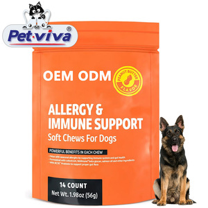 Tägliche Tier zusätze Allergie & Immun Weich kauen mit Lachs öl Kolostrum Probiotische Verdauungs allergie Immun präparate Hunde - Product Image 1