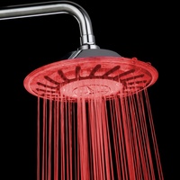 Vente chaude LED couleur changeante en acier inoxydable pommeau de douche économie d'eau accessoire de robinet de salle de bain