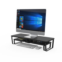 USB3.0 Portable moniteur support pour ordinateur portable en bois moniteur Base support pliable bureau école maison ordinateur bureau en bois Riser pour