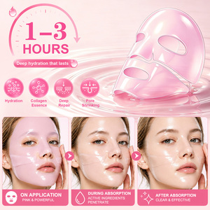 MasaiGGe Maschera Viso in Gelatina Rosa con DNA di Salmone PDRN per Cura della Pelle Femminile, Anti-Invecchiamento, Anti-Rughe e Idratante - Product Image 3