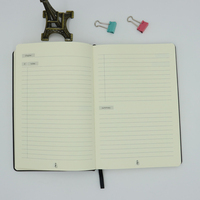 Vente chaude A5 PU cuir couverture rigide Journal cahier avec 100 feuilles personnalisable pointillé planificateur cadeau Option