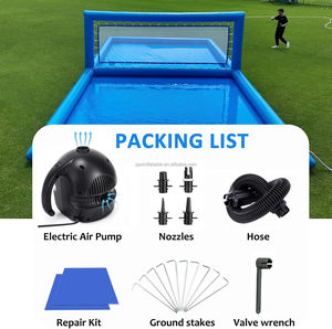 Cancha de Voleibol Inflable Grande y Nueva, Tobogán Acuático Inflable con Instalaciones Recreativas - Product Image 4