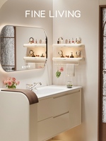 Étagère de salle de bain à ventouse, support mural sans perçage pour toilettes, lavabo et gel douche