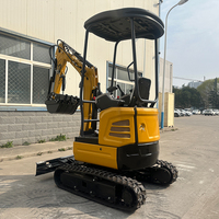 Mini-excavatrice sur chenilles de 2,0 tonnes avec moteur Kubota, tracteur agricole compact