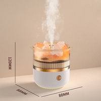 Mini humidificateur d'air USB pour espace personnel, diffuseur d'huile essentielle en pierre de sel de l'himalaya