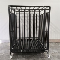 Chenils pour chiens Cages pliables pour adultes Vente de grands chiens Cage pour animaux de compagnie en acier inoxydable solide et fermée en fil métallique