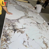 1220*2440mm * 3mm Offre Spéciale décoration intérieure artificielle UV marbre panneau mural haute brillance PVC feuille de plastique pour revêtement de maison