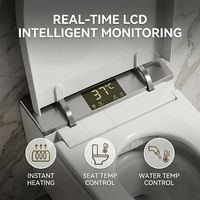 WC intelligent mural sans réservoir, monobloc, de luxe, avec fonction de désinfection intégrée