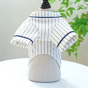 ओम पालतू सर्कल कुत्ते और बिल्ली के कपड़े निर्माता थोक छोटे और मध्यम आकार के कुत्ते के स्ट्रिप्ड कुत्ते बेसबॉल शर्ट - Product Image 5