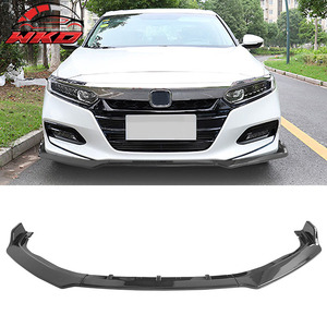 Lèvre de pare-chocs avant pour Honda Accord 2018-2021, noir brillant, spoiler, séparateur, kit 3 pièces, diffuseur PP, protection de menton - Product Image 1