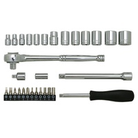 Juego de 30 Herramientas Manuales con Porta-Puntas de Cromo Vanadio, Personalización OEM, 1 Año de Garantía para Bricolaje y Reparaciones Básicas
