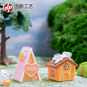 Adornos de Resina para Casa de Dulces en Miniatura, Decoración de Jardín Interior y Exterior, Estilo Crema Mille Crepe, Forma Irregular D1637 - Product Image 4