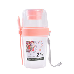 BOTu portátil <span class=keywords><strong>desayuno</strong></span> ensalada taza cereal tuerca yogur contenedor reducido vegetal fruta taza tapa cuchara dos capas avena fiambrera - Product Image 1