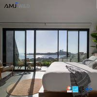 Puerta Corredera Delgada para Apartamento/Hotel, Doble Acristalamiento, Insonorizada, Divisor de Comedor, Puerta Interior Deslizante
