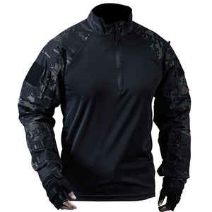 Maglia Tecnica da Escursionismo Euro-Fit Personalizzata per <span class=keywords><strong>Uomo</strong></span>, Camicia Gorpcore a Marchio Privato ad Asciugatura Rapida con Imbottiture sui Gomiti, Fornitura Globale OEM One-Stop - Product Image 1