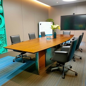 Environmental <b>Protection</b> High End Modern 10 Seater Office Conference <b>Table</b> Meeting MDF <b>Table</b> and Chairs - Product Image 1