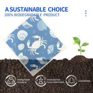 Lingettes de cuisine suédoises biodégradables réutilisables et lavables, chiffons éponge absorbants, essuie-tout absorbants pour la cuisine, la vaisselle et les comptoirs - Product Image 6