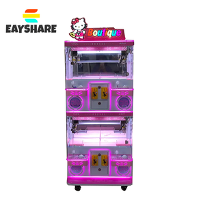 Eayshare Centro comercial Juguete que funciona con monedas Máquina de grúa de garra de 4 jugadores Mini máquina de garra de grúa de felpa - Product Image 3