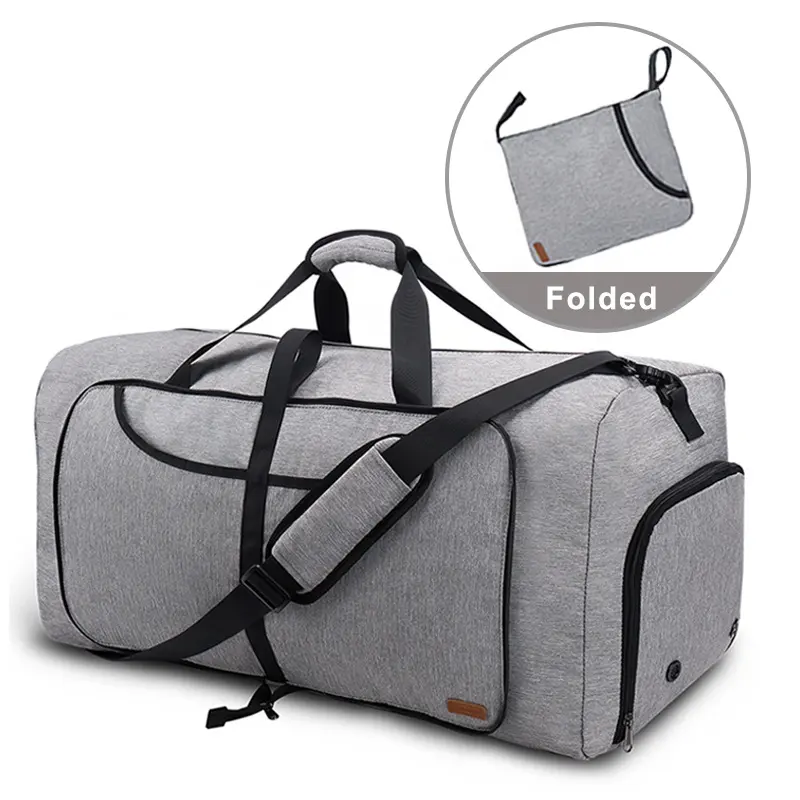 Vogshow Custom LOGO Light Weight Large Capacity Folding Duffle Storage Waterproof Foldable Gym Travel Duffel Luggage Bag