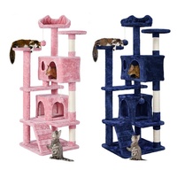 Tour d'arbre à chat avec plate-forme, Condos et poteaux à gratter en Sisal, maison de jeux d'arbre à chat U-PETS
