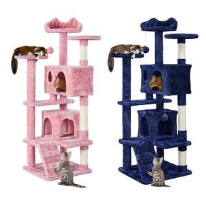 U-PETS القط شجرة برج مع منصة ، الشقق و السيزال الخدش المشاركات ، القط شجرة منزل اللعب - Product Image 5