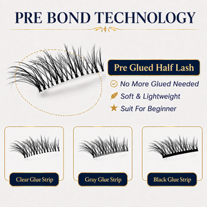 <span class=keywords><strong>Cils</strong></span> magnétiques en grappe faits à la main, sans colle, réutilisables, auto-adhésifs, bande complète, luxe, application facile, sans cruauté animale - Product Image 3
