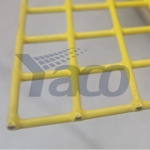 1 "x 1" PVC nhựa nhiệt dẻo tráng Hàn lưới thép lưới Bảng điều khiển màu vàng - Product Image 3