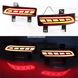 New <strong>Red</strong> <strong>LED</strong> Bumper Reflectors Fog Brake Tail Light Lamps Kit 12V for for 2015-2016 - Product Image 4
