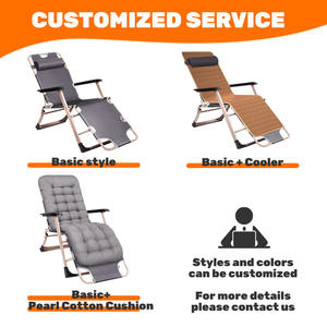 <span class=keywords><strong>Chaise</strong></span> <span class=keywords><strong>Longue</strong></span> Inclinable Zéro Gravité Pliante d'Extérieur au Design Moderne avec Coussin Moelleux pour <span class=keywords><strong>Bain</strong></span> de <span class=keywords><strong>Soleil</strong></span> en Métal pour Cour - Product Image 2