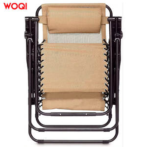 Fauteuil inclinable zéro gravité pliable Woqi, couleur laiteuse, 31,5 x 26 x 33,9 pouces, inclinaison manuelle, chaise longue pour plage et terrasse - Product Image 4