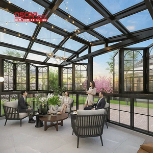 <span class=keywords><strong>Solarium</strong></span> autoportant en aluminium et verre, imperméable, pour cour et parc, sans électricité, haute performance, utilitaire, idéal pour l'hiver - Product Image 1