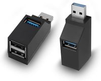 Hub USB 3,0 y 2,0 de 3 puertos, adaptador USB portátil de alta velocidad, divisor para PC, portátil, disco U, teclado, ratón, disco duro móvil