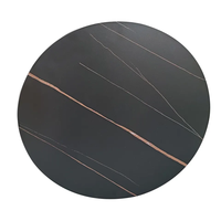 Table d'appoint ronde de luxe en acier inoxydable et en fonte avec base en or rose pour les pieds de meubles de salon et de chambre à coucher en plein air