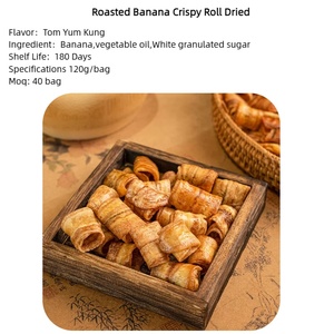 กล้วยอบกรอบม้วน ขนมผลไม้อบแห้ง อาหารจีน รสต้มยำกุ้ง บรรจุภัณฑ์แบบถุง - Product Image 5