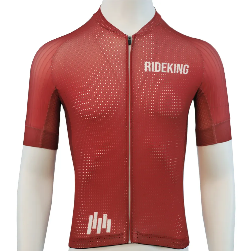 Commercio all'ingrosso di Disegno Jersey di Riciclaggio Su Ordinazione Super-Traspirante Bici Jersey Con Comodo Tessuto di Maglia