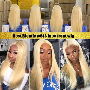 <span class=keywords><strong>Peluca</strong></span> de cabello humano virgen ruso para mujeres blancas, pelo con malla Frontal HD, color rubio 100% Real, 613, 40 pulgadas, listo para enviar - Product Image 6