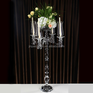 Nuevo Candelabro Alto Popular para Bodas, Candelabro de <span class=keywords><strong>Cristal</strong></span> de <span class=keywords><strong>9</strong></span> Brazos, Centro de Mesa, Portavelas para Decoración de Mesa - Product Image 3