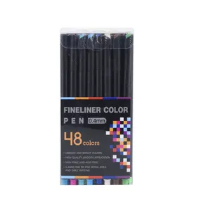 Großhandel individualisierte 48 Farben 0,4 mm Feinausschnitt-Stifte Oberflächenschilder Farbzeichner Skizzier-Stifte für Studenten Künstlergeschenk