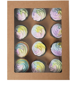 High Quality Recycled Materials <b>White</b> Cardboard 6-12 Hole Food Safe Cupcake <b>Box</b> and Packaging Kraft Paper <b>Box</b> - Product Image 1